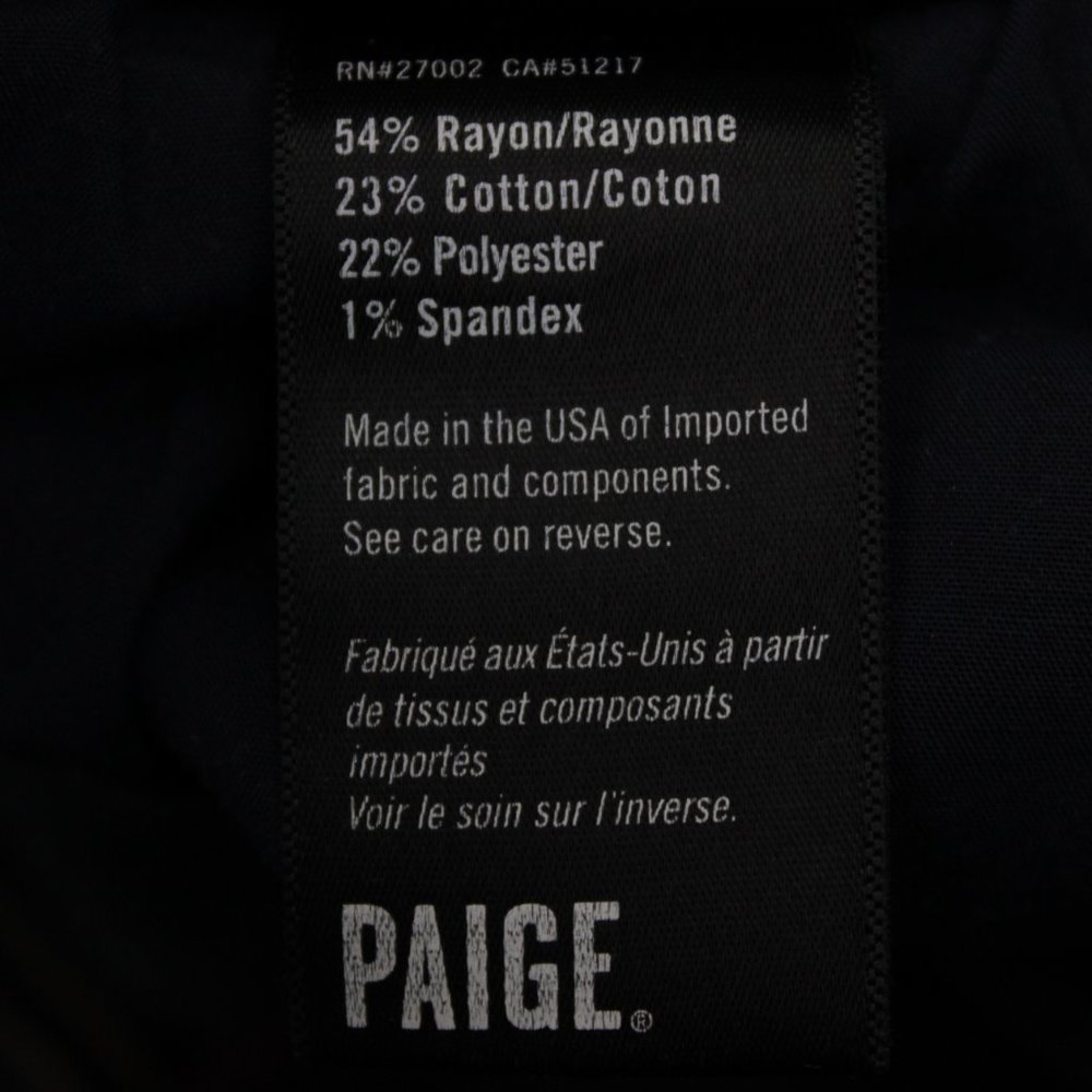 PAIGE Federal Jeans Mens 33 Blue 5-Pocket Rayon/Cotton Stretch w/ 30" inseam - Picture 13 of 15